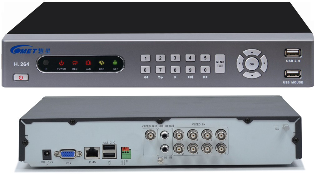 DVR 8 Channel H264 Real Time Monitoring At The Same Time Playback