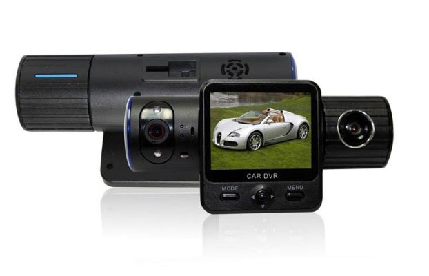 Full HD 1080P Car DVR with Dual Cameras + G-Sensor + GPS + IR Light